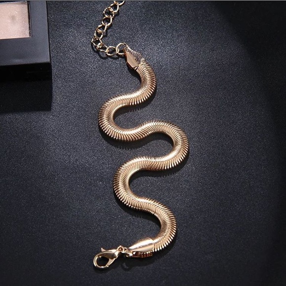 ⚜️[𝟯/$𝟭𝟴]⚜️NEW Flat Snake Chunky Anklet - Picture 8 of 16